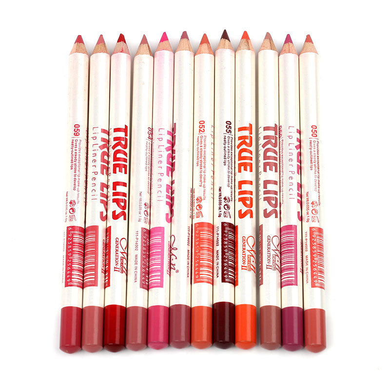 12 color mixed color waterproof lip liner