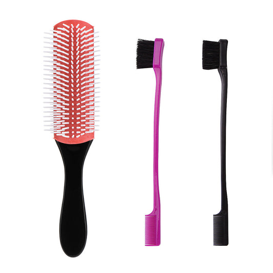 Nine rows comb eyebrow brush comb set massage comb styling comb