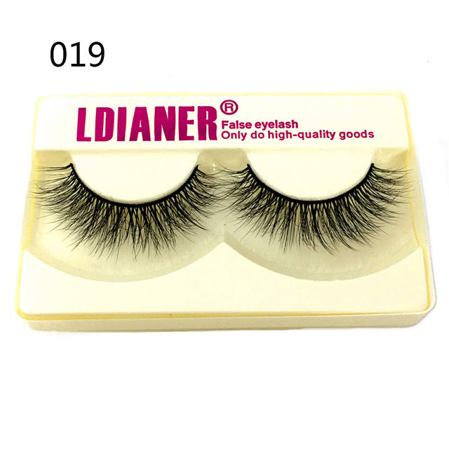 100% Mink Eyelashes 25mm Wispy Fluffy Fake Lashes